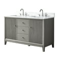 thumbnail image 5 of Vanity Art 54" Bathroom Vanity with Sinks and Engineered Marble Top, Freestanding Storage Cabinet with 2 Drawers, 2 Shelves and 1 Flip Down Tray, 5 of 10