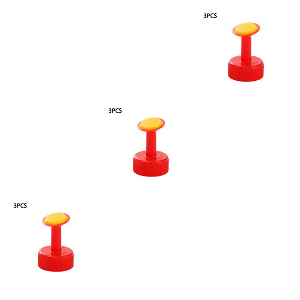 Kearding 3 piezas Boquilla de regadera Rociador Cabeza de botella Patio Granja Plantación Jardinería Herramientas de riego Rojo Type1 NO1 Kearding CBP259325