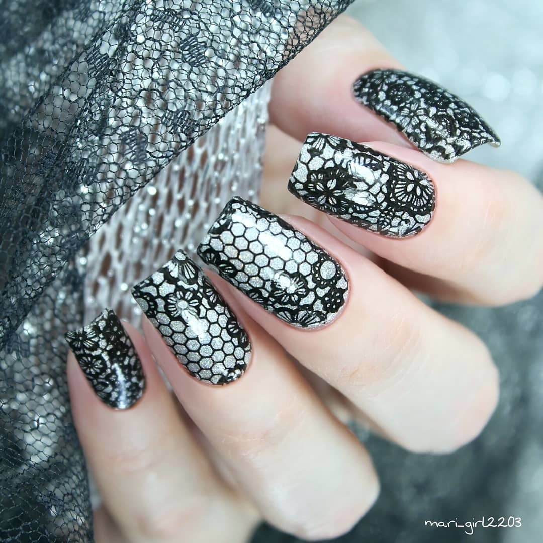 Top 151+ lace nail art stamp