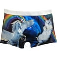 thumbnail image 5 of Mens Unicorn Kitty Rainbows in Space Boxer Brief Athletic Underwear Gag Gift, 5 of 5