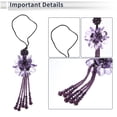thumbnail image 4 of Unique Bargains 1 Pcs Artificial Crystal Sunflower Tassel Car Rear View Mirror Pendant Accessories Car Hanging Ornament Purple, 4 of 6