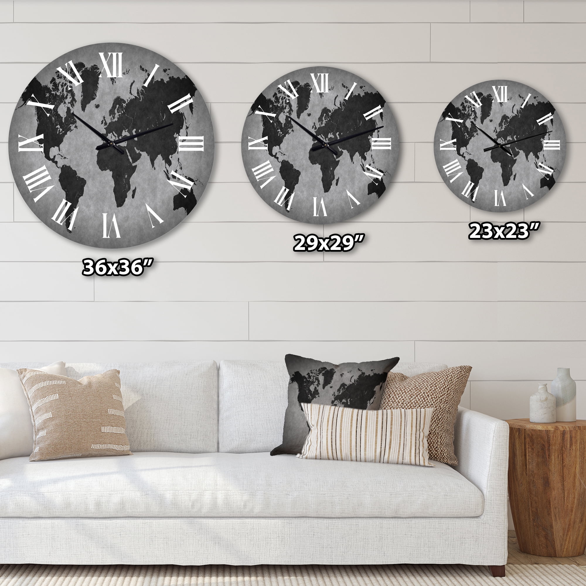 Designart 1 in Vintage Wall Clock