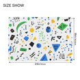 thumbnail image 4 of Yayeee Bath Rug for Bathroom Floor Non Slip Rectangle Fluffy Soft Absorbent Mat, 16"x24", Blue Simple Shapes, 4 of 7