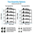 thumbnail image 7 of Miniyam 5-Tier Wire Shelving Unit with Wheels and feet, NSF Certified Adjustable Storage Rack, 6000 lb Capacity, Heavy Duty Steel, Black, 7 of 7