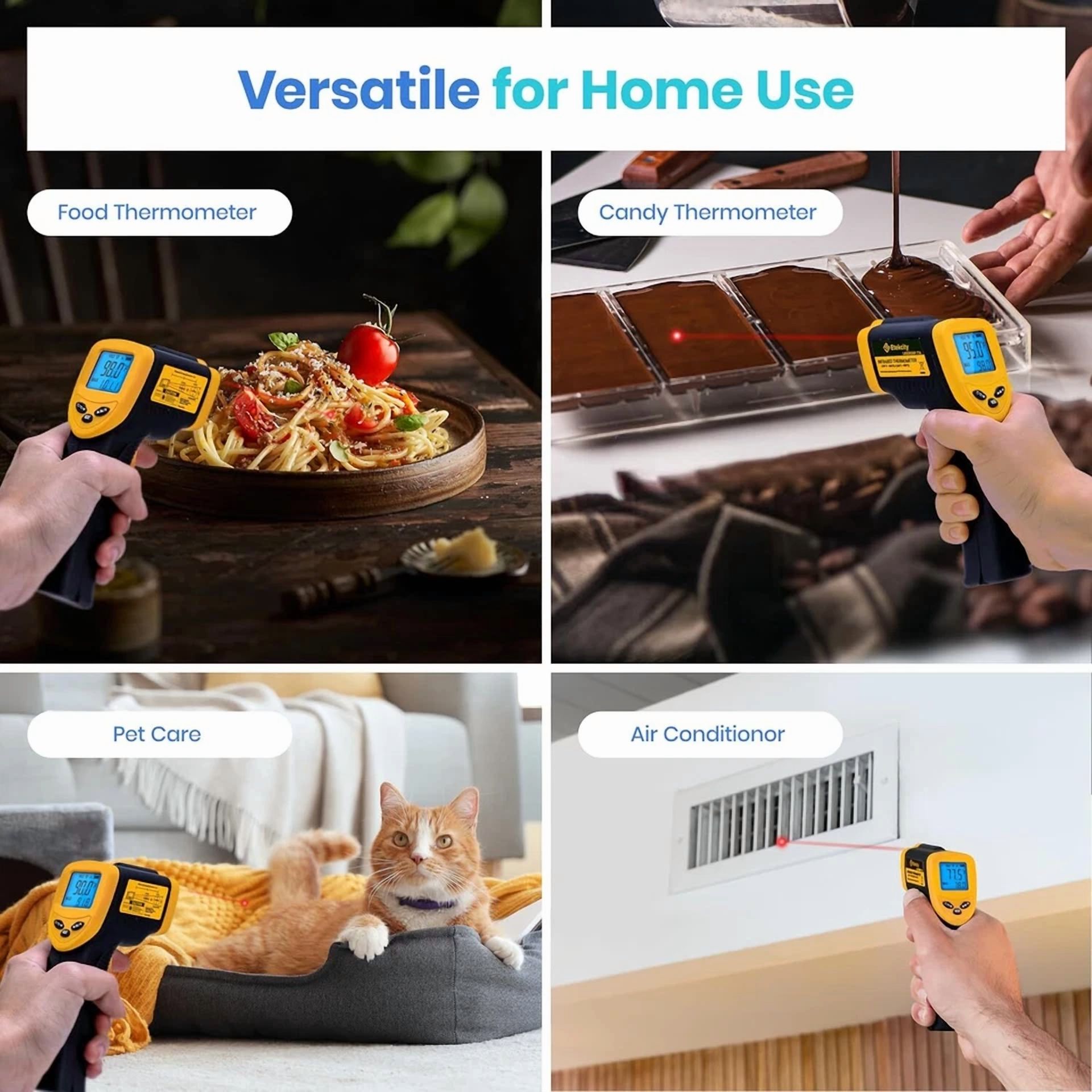 CIRCLE- Infrared Laser Thermometer Gun No-Contact Digital Temperature Measurement Tester