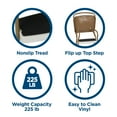 thumbnail image 5 of COSCO Stylaire Steel Retro Chair Step Stool with Flip-Up Vinyl Seat, Gold/Cream, 5 of 9