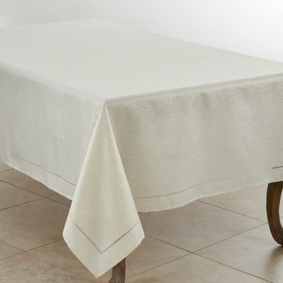 Saro Lifestyle Hemstitched Design Tablecloth