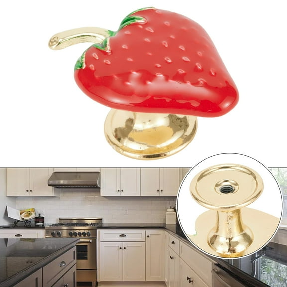 Strawberry Cabinet Knobs Drawer Decorative Metal Alloy Strawberry Knob Pulls