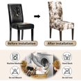 thumbnail image 3 of Chair Covers Stretch Dining Chair Covers Removable High Back Chair Protective for Dining Room Kitchen Banquet Party Decoration (T-Green, 6 PCS), 3 of 8