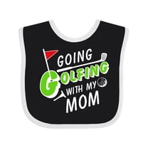 Inktastic Going Golfing with My Mom Kids Golf Boys or Girls Baby Bib