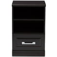 thumbnail image 4 of Baxton Studio Odelia 1 Drawer Nightstand in Wenge Brown, 4 of 9