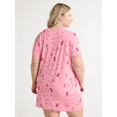 thumbnail image 3 of Joyspun Women's Dreamy Soft Collection Sleepshirt with Short Sleeves, Sizes S/M-2X/3X, 3 of 6