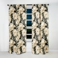 thumbnail image 2 of Designart "Ethereal Flourishing Rococo XXVIII" Floral White Curtain 1 Panel, 2 of 6