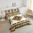 thumbnail image 4 of Erosebridal Boho Bohemian Bedding King Comforter Set,Brown Wheat Bedding Sets King with Comforter,Ultra Soft Reversible Comforter Sets King Size,Aztec Decor,3pcs, 4 of 8