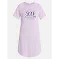 thumbnail image 6 of Lissome Women's Hacci Sleep Shirts with Short Sleeves, 2-Pack, Sizes S-4X, 6 of 7