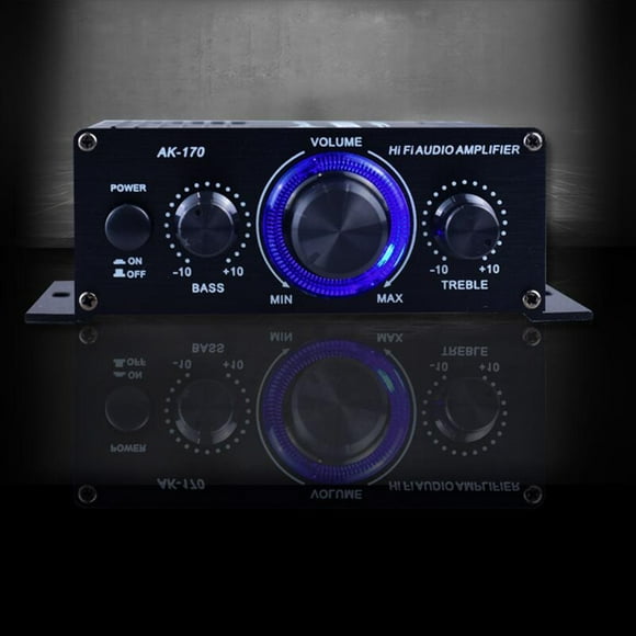 Portable Audio Power , Bass Subwoofer 20W+20W 2.0CH DC 12V Speakers Mini Stereo Receiver, Integrated Amp for Home Audio System.