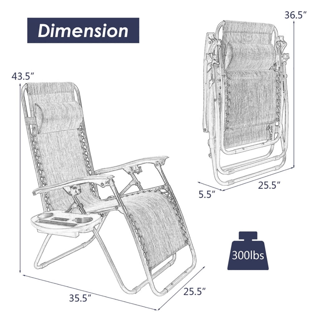 Aimee Lii Outdoor Folding Zero Gravity Reclining Lounge Chair, Folding Patio Chairs, Blue Aimee Lii Outdoor Folding Zero Gravity Reclining Lounge Chair, Folding Patio Chairs, Blue