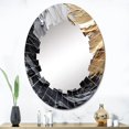 thumbnail image 3 of DESIGN ART Designart "Gold Black Spiral Illusions I" Abstract Spirals Modern Wall Mirror 24in.x36in., 3 of 5