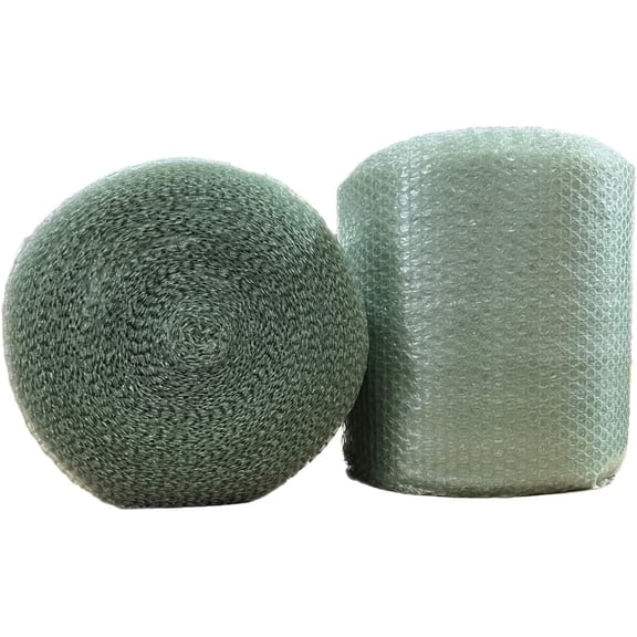 supplyhut 3/16'' SH Recycled Small Bubble Cushioning Wrap Padding Roll 175' x 12'' Wide 175FT, Green 0-8179-6614-5