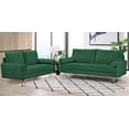 thumbnail image 2 of US Pride Furniture Villeda Velvet 2 PC Living Room Set Sofa & Loveseat Green, 2 of 8