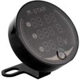 thumbnail image 1 of Voltímetro 3 en 1, Entweg 3 en 1 Voltímetro ATV para motocicleta + Reloj electrónico + Termómetro Probador de voltaje de temperatura LED digital, 1 of 8