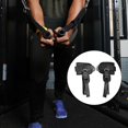thumbnail image 2 of 2 Pieces Ankle Straps Pedal Rope Glute Exercises Workout Ankle Cuff Set Black, 2 of 5