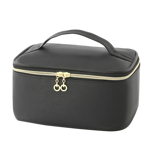 Primegos Travel Cosmetic Case Large Capacity Makeup Bag with Removable Divider Waterproof Toiletry Bag with Top Handle Cosmetic Organizer for Vacation Home Vanity