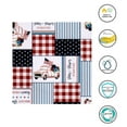 thumbnail image 4 of Patriotic Vinyl Tablecloth July 4th, Red White Blue, 52 x 52 inches, 4 of 5