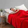 thumbnail image 6 of Nestl Cut Plush Fleece Blanket, Soft Lightweight Fuzzy Luxury King Size Bed Blankets for Bed, King, Cherry Red, 6 of 6