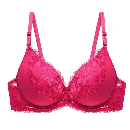 Oplxuo Lace Bra Sexy Bralettes Womens Wireless Balconette Bras Half Cups Double-Layered Soft