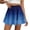 Blue, variant on Plus Size Spring Women's Casual Elegant Solid Color A-Line Short Skirt Ladies Ruffled Hem Elastic Waistband A-Line Skirts Women's clothing