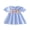 Blue, variant on BemeyourBBs Toddler Baby Girl Crayfish Summer Gingham Dress Little Girl Plaid Sundress Lobster Embroidered Puff Short Sleeve Doll Collar A-line Dresses