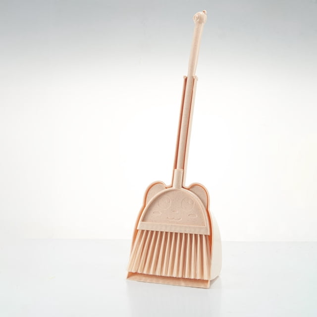 Dvruxg Small Broom and Dustpan Set-Mini Dustpan and Broom for Housekeeping Pretend Play Cleaning Tools Set(Yellow)