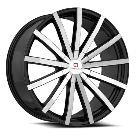 Cavallo CLV-52 18x8 4x100 4x114.3  35 Cb 74.1 Gloss Black & Machined