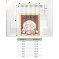 thumbnail image 6 of No Hook Shower Curtain with Snap in Liner, AT THE BEACH Vintage Ocean Shell Hotel Shower Curtains for Bathroom, Washable Shower Curtain Liner Set with Mesh Top Window, 72"x96", 6 of 6