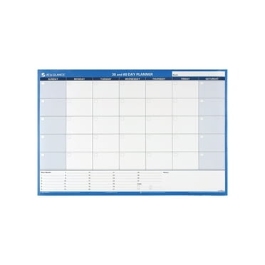 AT-A-GLANCE 30/60-Day Undated Horizontal Erasable Wall Calendar ...