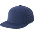thumbnail image 2 of Men Flat Brim Baseball Cap Adjustable Performance Snapback Hat Laser Perforated Cap, 2 of 6
