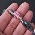thumbnail image 5 of U8MO 5pcs 32x13mm Big Rugby Oval Faceted Crystal Glass Loose Beads for Jewelry Making-9# Black Colorful, 5 of 5