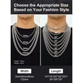 thumbnail image 6 of Suplight Cuban Link Chain for Men Women, Stainless Steel Waterproof Miami Curb Cuban Chain Necklace, 6mm 20 Inch Hip Hop Mens Jewelry Gifts for Dad Father's Day, 6 of 8