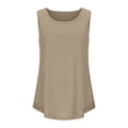thumbnail image 5 of FUYUDY Women Summer Ribbed Sleeveless Crewneck Solid Color Casual Tank Tops For Everyday Wear Trendy Ladies Camisole, 5 of 7