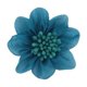 thumbnail image 1 of Xiao Hua 10 flores de organza con apliques de cuentas (azul y verde), 1 of 5
