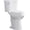 19' H, variant on Ourlova Toilet. Elongated Toilets For Bathrooms. Two-Piece Toilet With Soft Close Seat. 1.28 Siphonic Flush Toilet With Universal Height ADA Cotton White