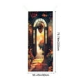 thumbnail image 4 of Halloween Door Cover 35.43x78.74Inch Fabric Devil Castle Front Door Covers Halloween Escape Party Decor Hallowmas Birthday Photos Backdrop, 4 of 6