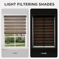 thumbnail image 6 of Cordless Zebra Blinds for Windows, Dual Layer Light Control Window Blinds with Light-Proof Aluminum Cover, Free-Stop Roller Shades for Home & Office (Coffee,42" W x 75" H), 6 of 9
