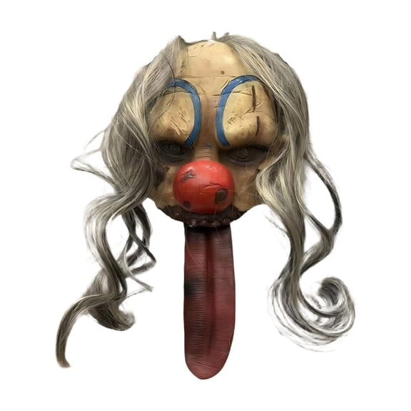 Halloween Hanging Ghost Decorations, Long Hair Ghost with Long Tongued-Out, Resin Spooky Ghost Ornaments Halloween Decorations for Home Parties, Courtyard Arches, Door and Window Entrances