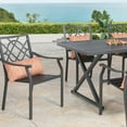 thumbnail image 2 of Ulax Furniture Patio Stacking Metal Dining Arm Chairs with Steel Slat Seat, Set of 4, 2 of 9