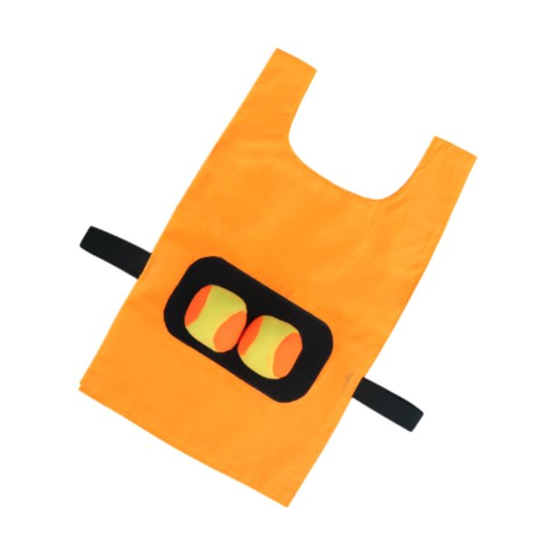 Juego de Dodgeball set de lanzamiento con juego de pegajosa Juego de juego Target Ball Vest Outdoor Sport Game para patio trasero Naranja