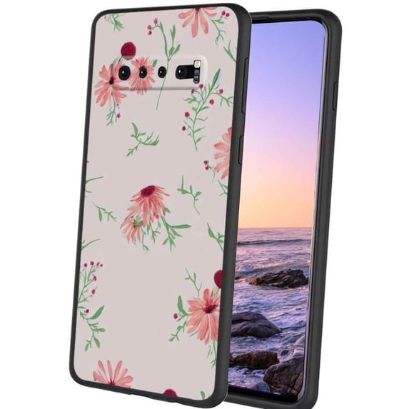 Compatible with Samsung Galaxy S10+ Plus Phone Case, Flowers-14 Case Men Women, Flexible Silicone Shockproof Case for Samsung Galaxy S10+ Plus