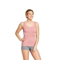 thumbnail image 4 of Gilligan O'Malley Women 1-PC Ribbed Seamless Tank Top / Bodysuit (Small, Medium Heather Gray Tank), 4 of 6
