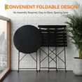 thumbnail image 5 of 3 Piece Patio Bistro Set, Folding Patio Bistro Table and Chairs Set of 2, Outdoor Patio Furniture Set, Metal Structure, No Assembly Need, for Balcony Yard Garden, 5 of 8